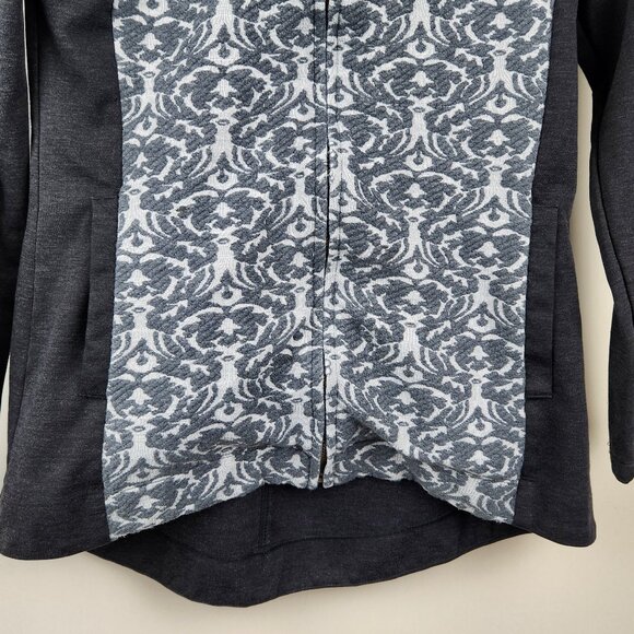 Anthropologie Pure + Good Colorblock Zip Hooded Sweatshirt sz XS? Flawed - Picture 3 of 8